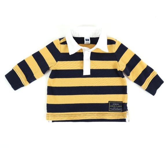 JANIE & JACK long sleeve polo, boy's size 3-6M - Picture 1 of 4